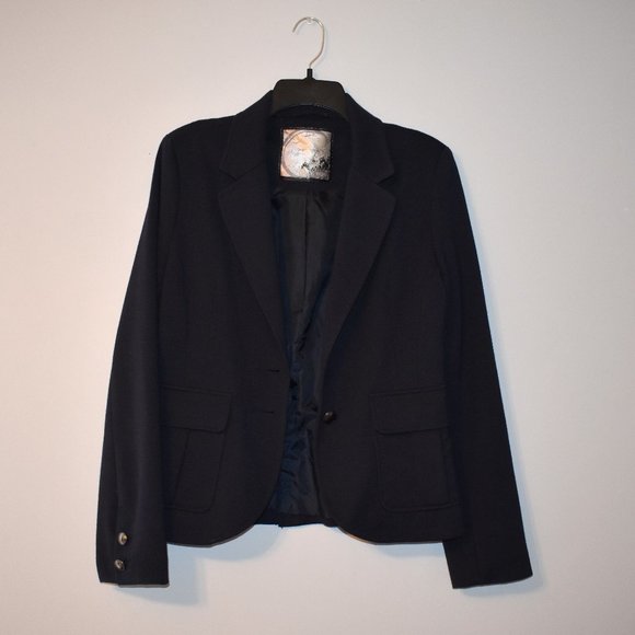 **New Look - Navy Ponte Knit Blazer (UK Sizing) - Picture 1 of 5